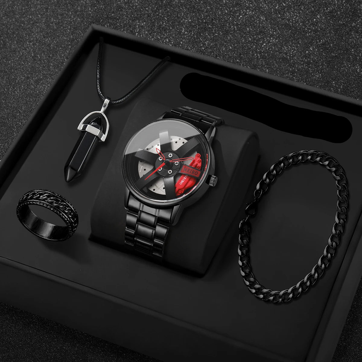 Kit de Presente Masculino 4 Peças Roda de Carro