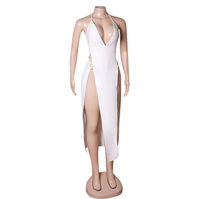 Vestido Midi Bodycon Branco Elegante e Sexy