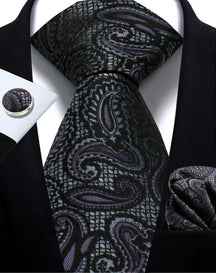Gravata Masculina Paisley Jacquard | Elegância e Estilo