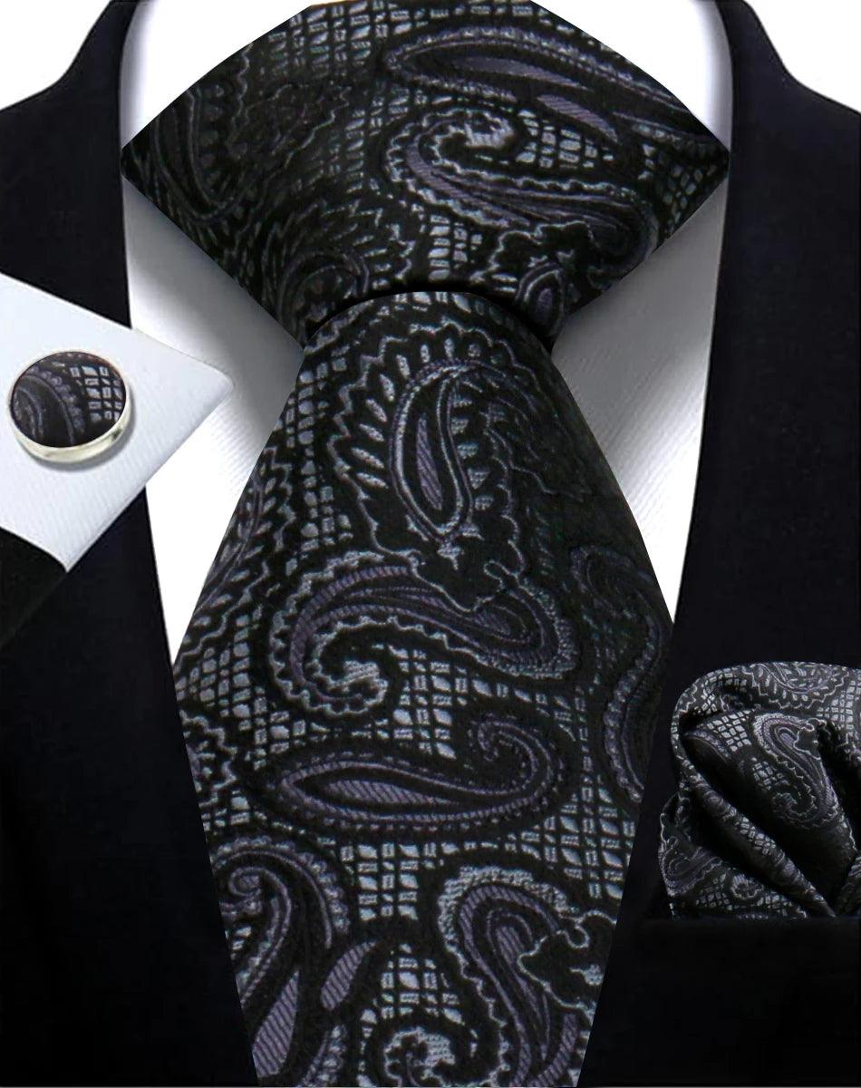 Gravata Masculina Paisley Jacquard | Elegância e Estilo