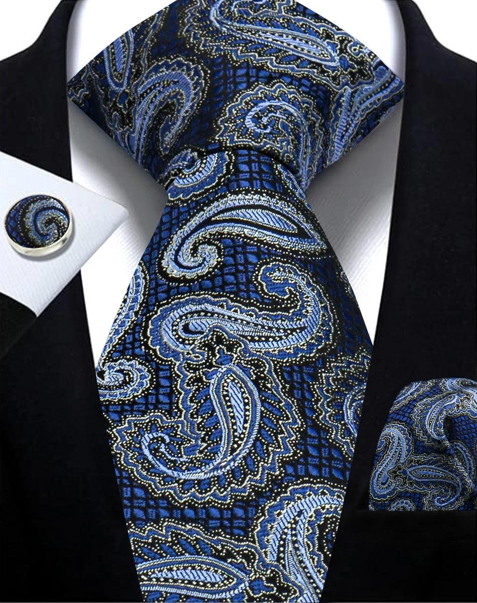 Gravata Masculina Paisley Jacquard | Elegância e Estilo