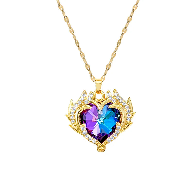 Colar Feminino com Pingente em Aço Inoxidável 316L