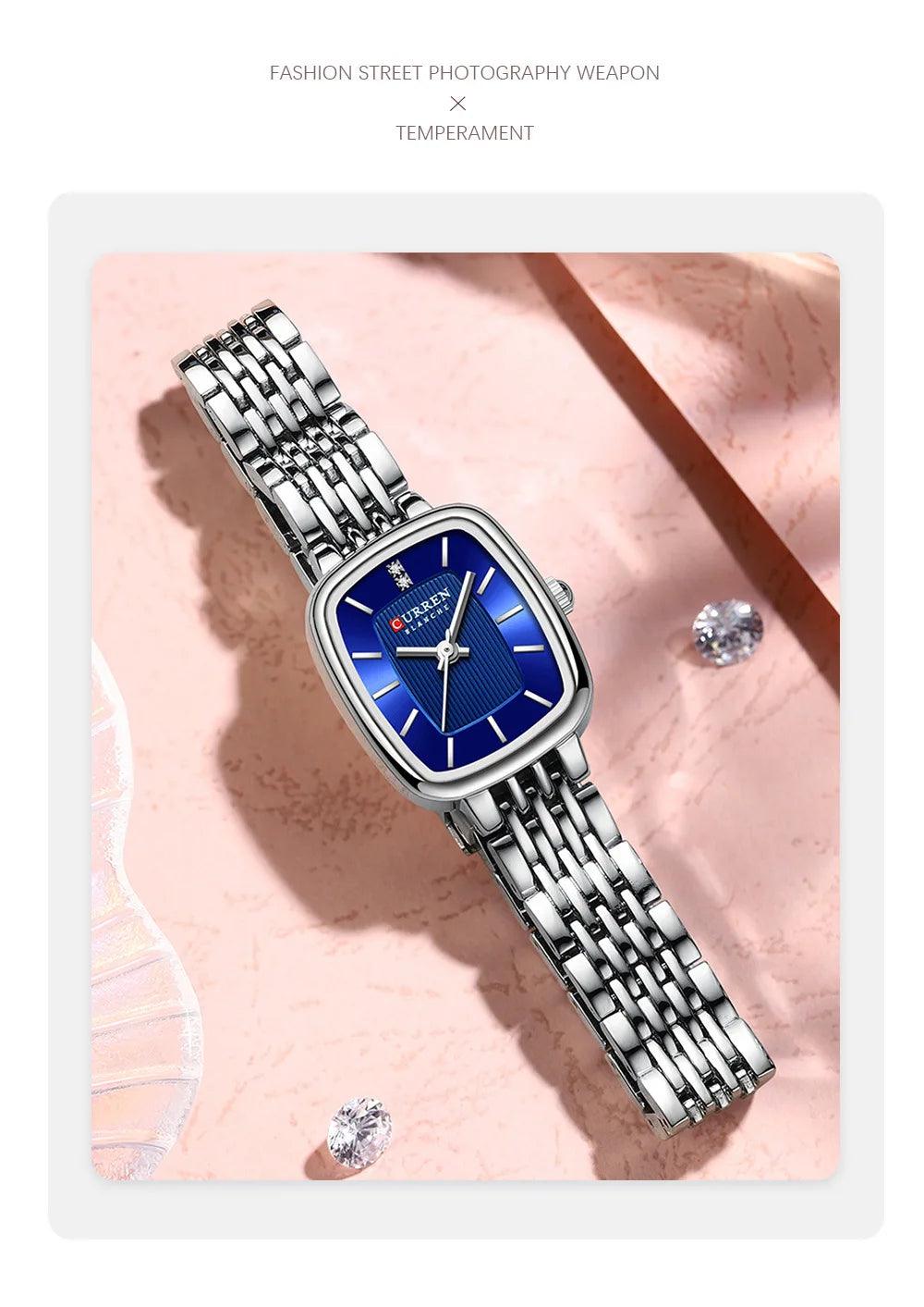 Relógio Curren Feminino Pulseira de Aço