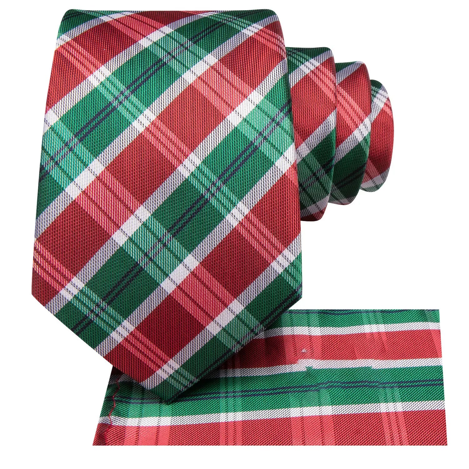 Gravata Masculina Vermelha Xadrez com Lenço de Bolso