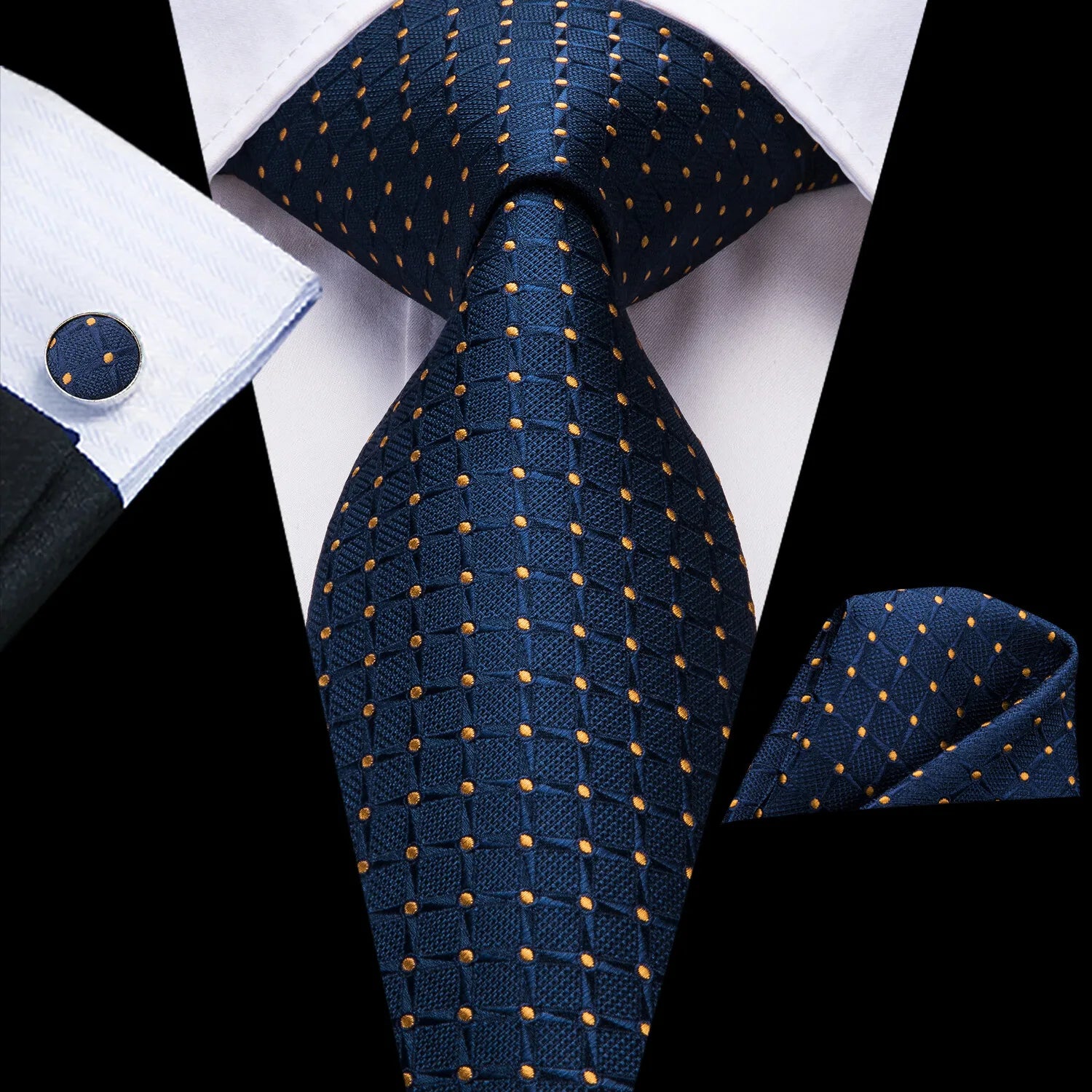 Gravata Masculina Clássica Listrado com Acessórios