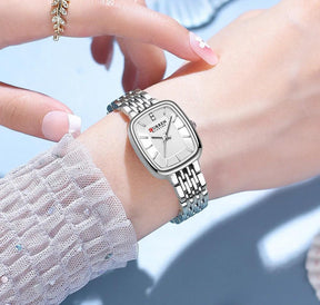 Relógio Curren Feminino Pulseira de Aço