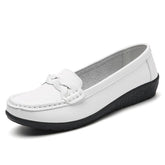 Mocassins de Couro Genuíno Feminino Conforto e Estilo Casual