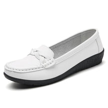 Mocassins de Couro Genuíno Feminino Conforto e Estilo Casual