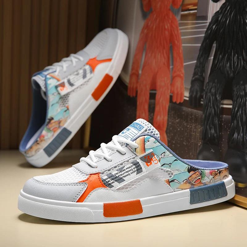 Sandália Masculina de Luxo de Couro Sintético