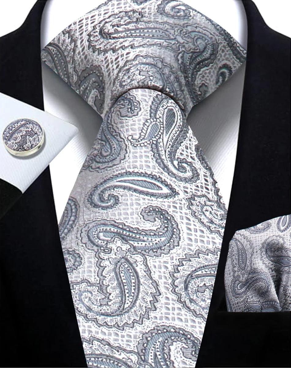 Gravata Masculina Paisley Jacquard | Elegância e Estilo