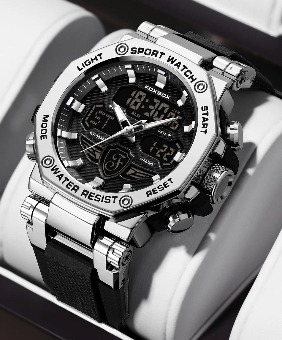 Relógio Masculino Militar Foxbox À Prova d'Água e Luminoso