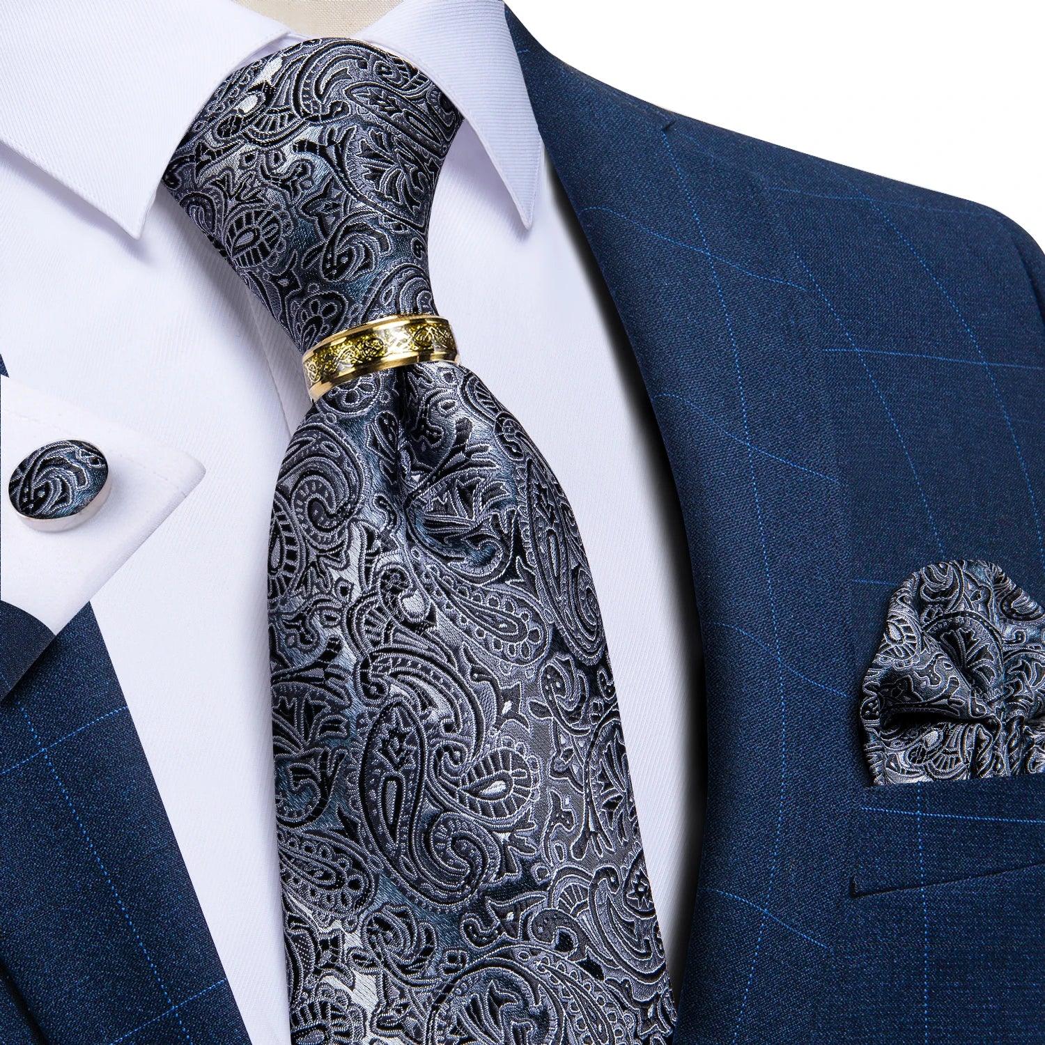 Gravata Masculina Floral 8cm – Elegante em Poliéster Premium