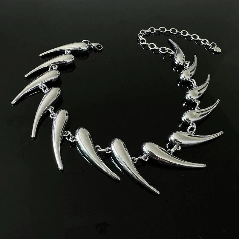 Colar Feminino de Aço Inoxidável Rebite