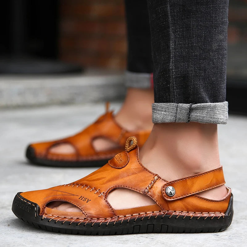 Sandália de Couro Masculina