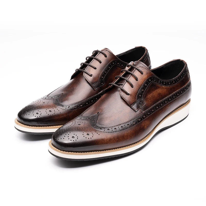 Sapato Masculino Brogue de Couro