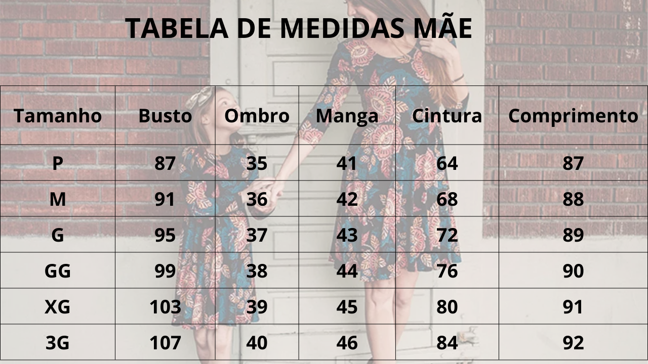 Vestido Tal Mãe e Tal Filha Zafille