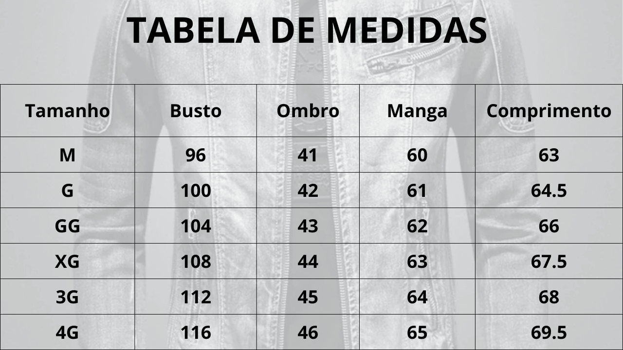 Jaqueta Masculina Jeans Gola Alta