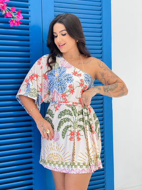 Vestido Lana Jardim Pontilista
