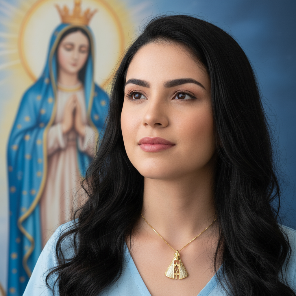 Colar Feminino Nossa Senhora Aparecida Manto